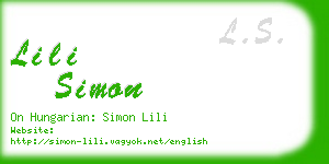 lili simon business card